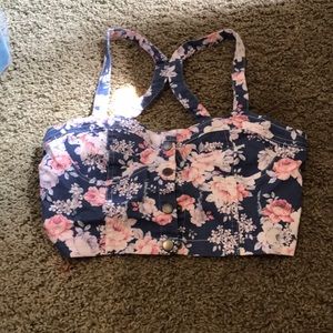 Floral Denim top